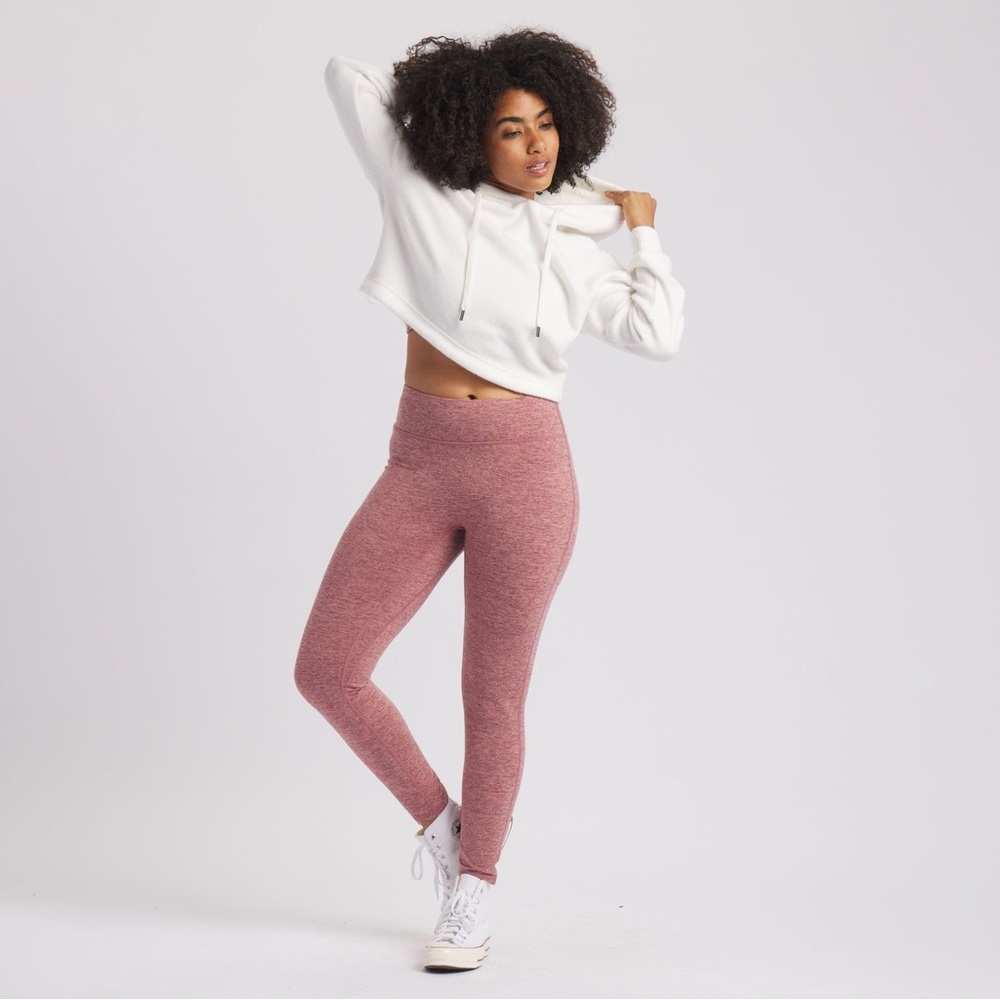 NWT Feat Womens yoga Gogi leggings size Medium fits 6-8 Mauve Pink - Picture 2 of 7